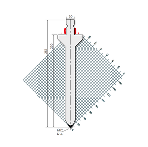 TPR256.60.R4 upper punch Press Brake Tools