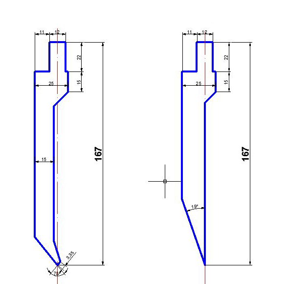 835mm press brake tooling